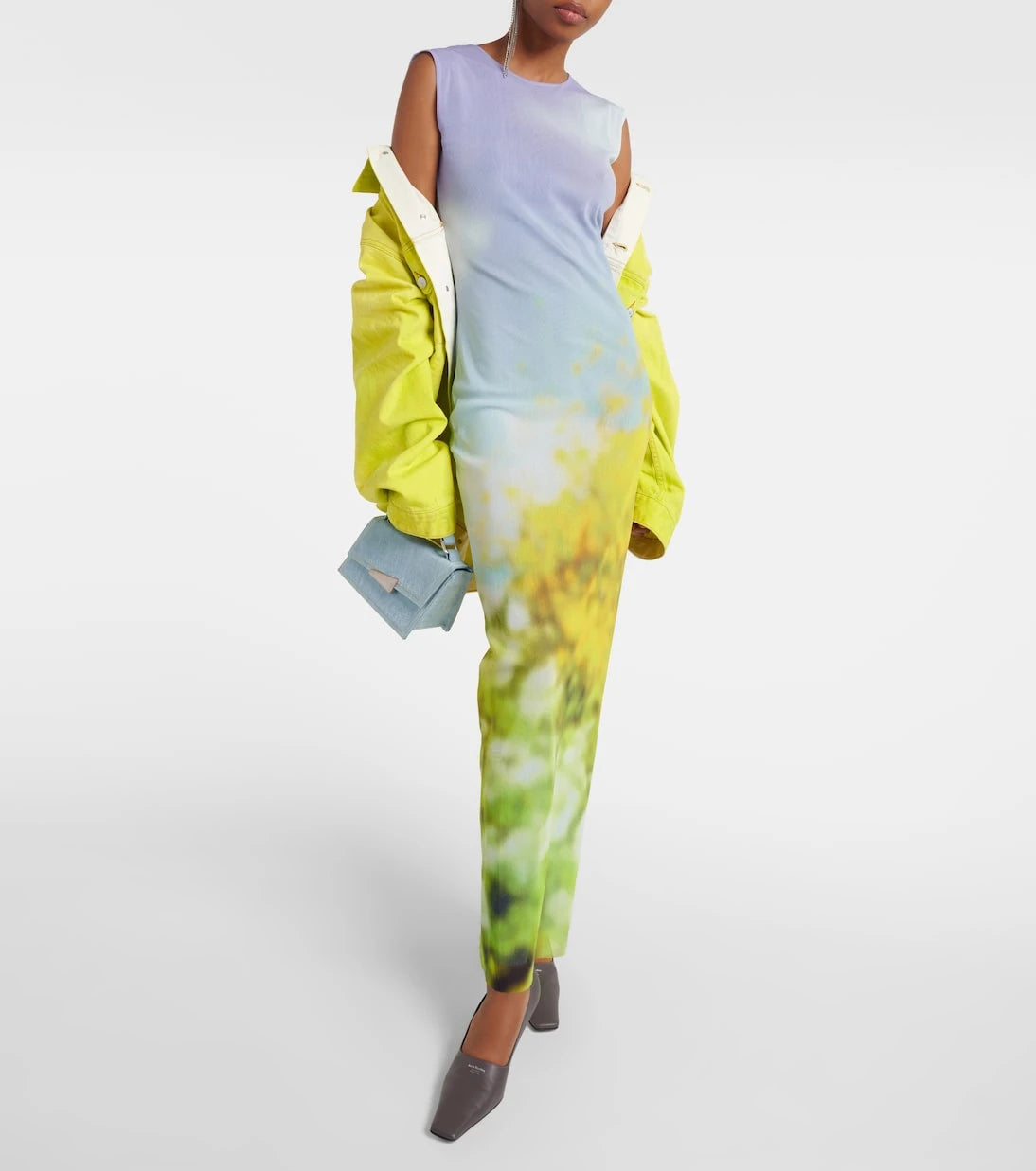 Acne Studios - فستان طويل مطبوع