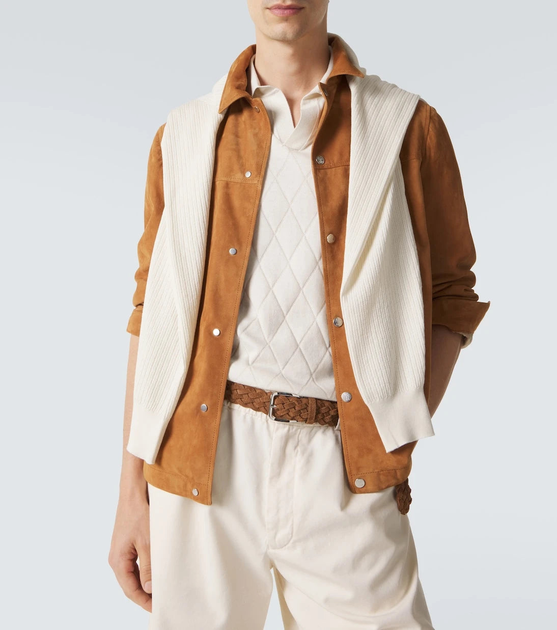 Brunello Cucinelli - قميص بولو من القطن المحبوك