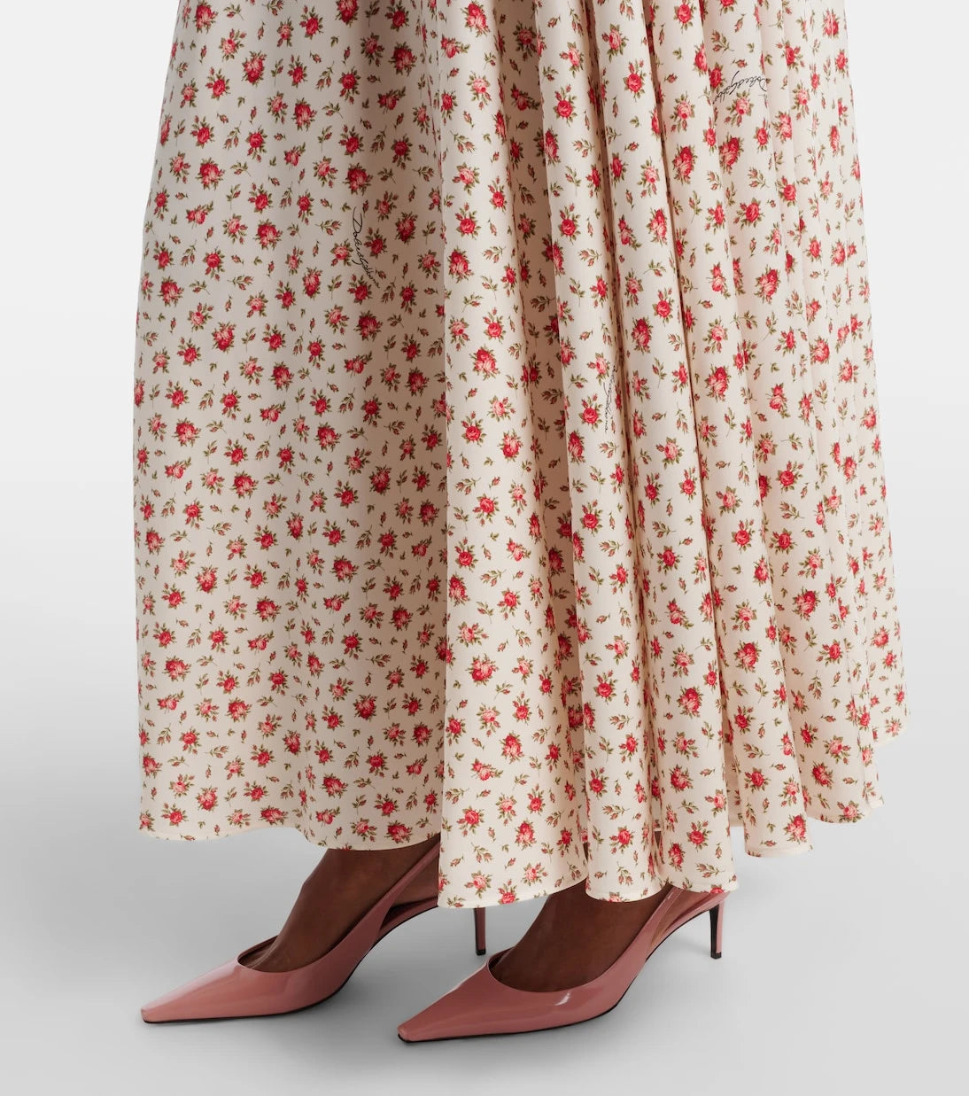 Dolce&Gabbana - Floral silk and cotton-blend charmeuse top