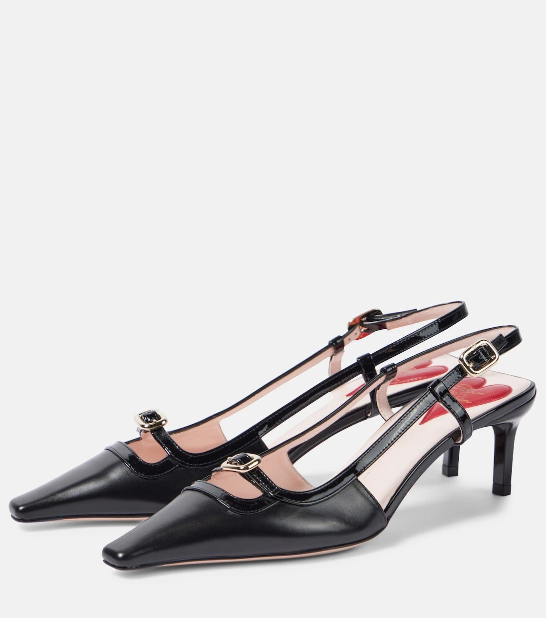 Roger Vivier - Viv' Canard 55 leather slingback pumps