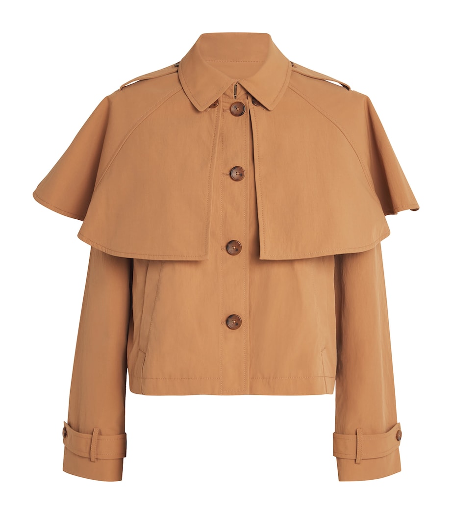 Ulla Johnson Orange Water-Repellent River Cape-Layer Jacket