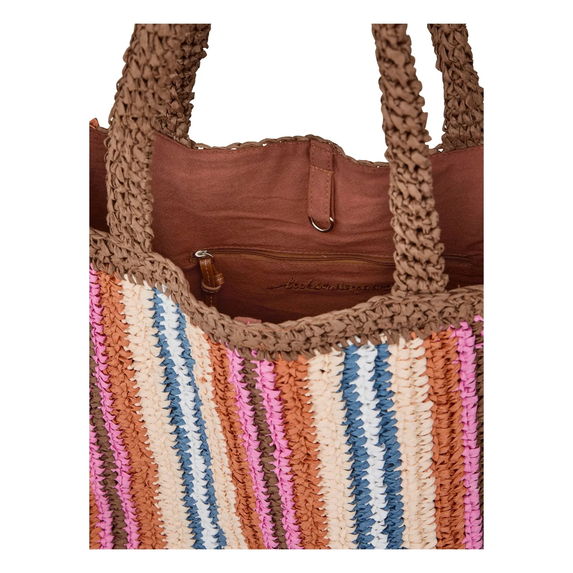 Becksöndergaard - Straw Stripes Bag | Brown