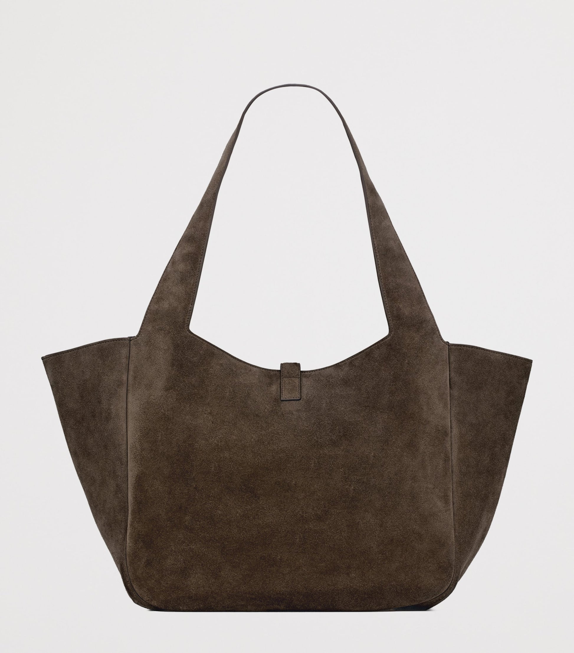 Saint Laurent Green Suede Le 5 à 7 Bea Tote Bag