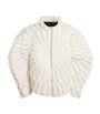 Raxxy White 3D Down-Filled Diamond Puffer Jacket