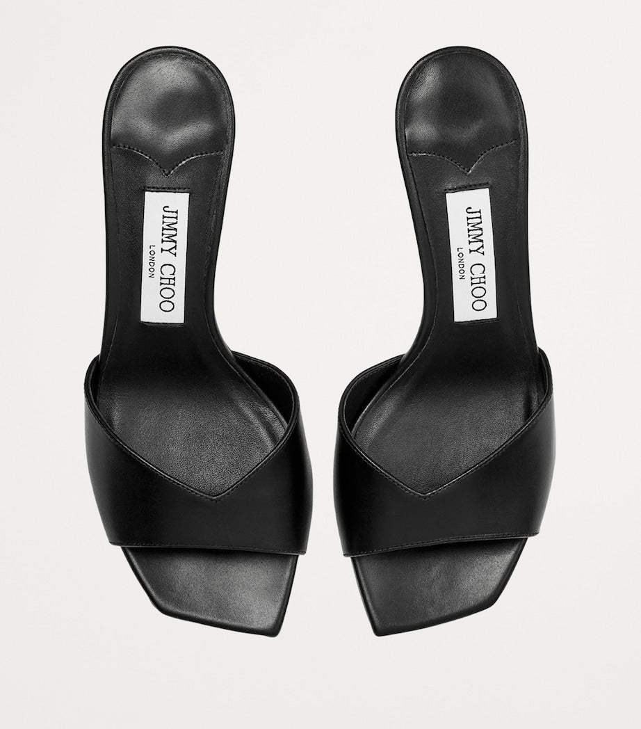 Jimmy Choo Black Skye 70 Leather Mules