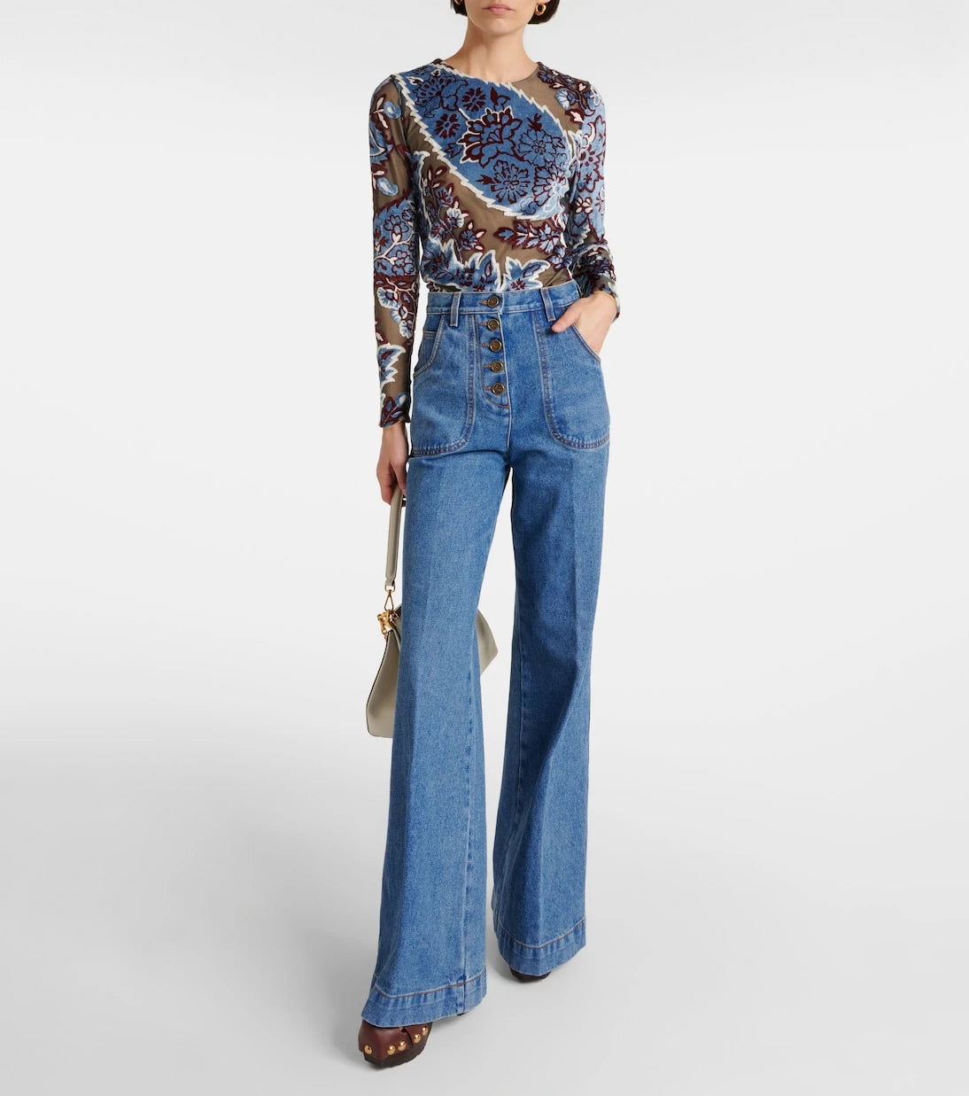 Etro - High-rise flared jeans