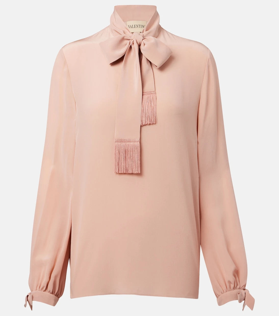 Valentino - Bow-detail silk crêpe blouse