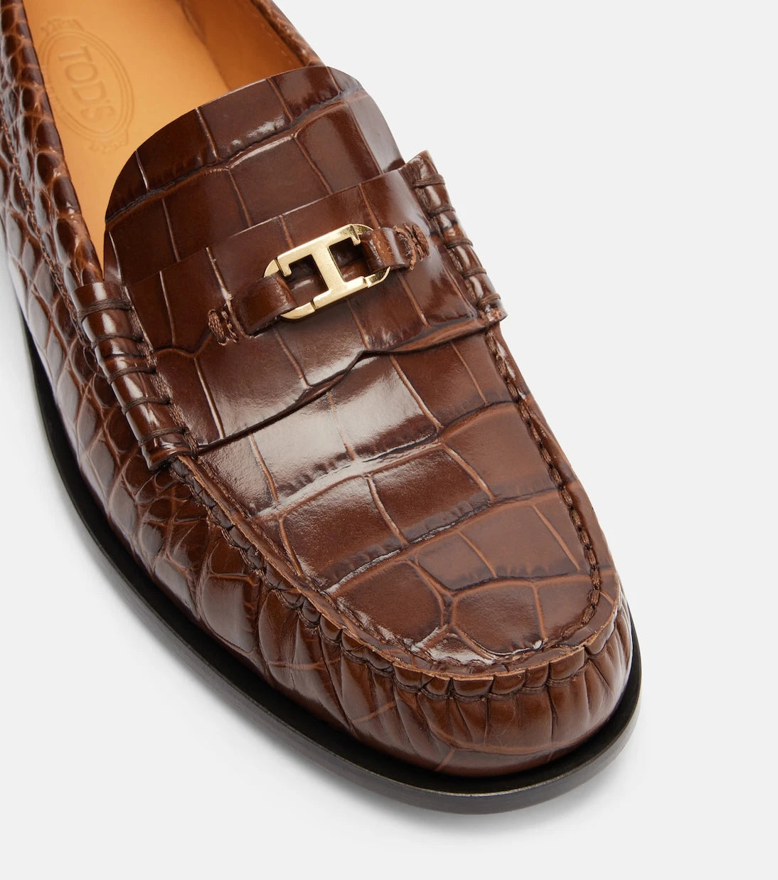 Tod's - T Timeless croc-effect leather loafers