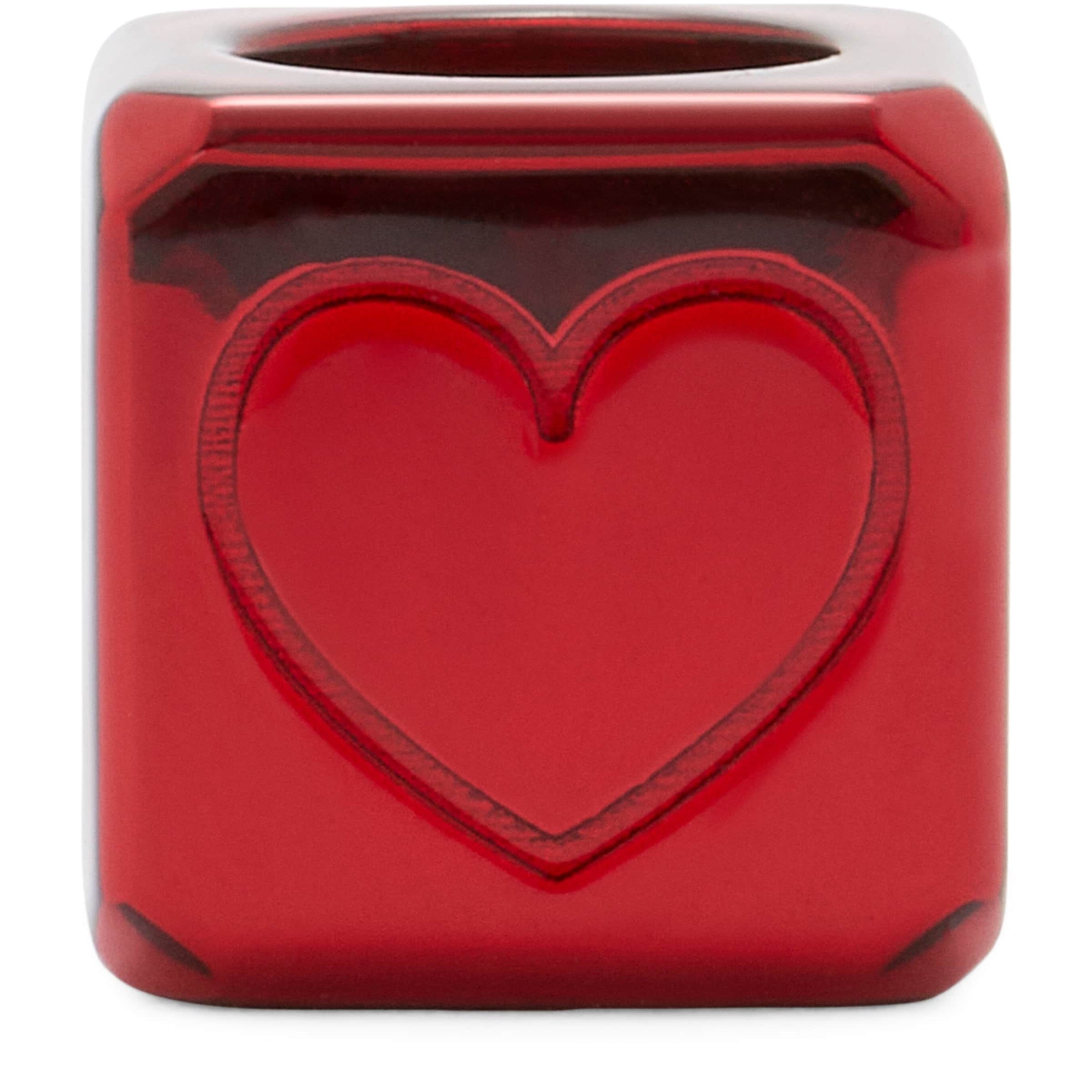 Red Heart Dice Bag Charm