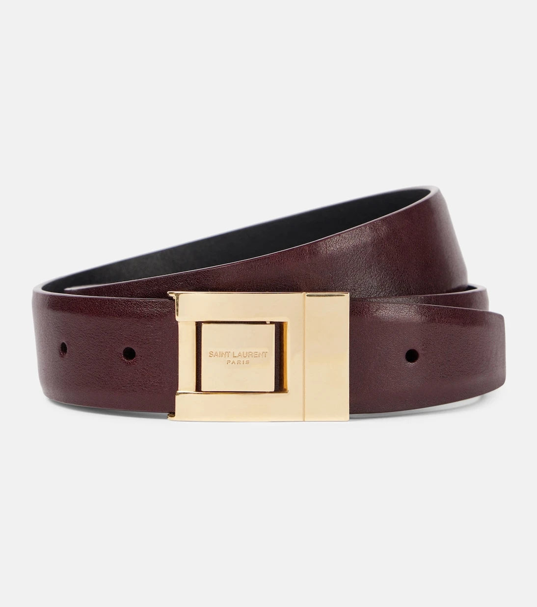 Saint Laurent - La 76 leather belt