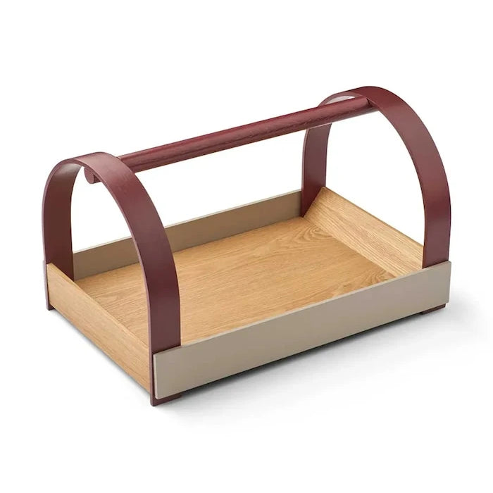 Gejst Meşe Ahşaptan Dekoratif Tepsi 23,5 x 40,5 x 27 cm