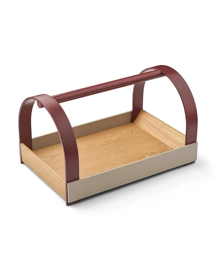 Gejst Meşe Ahşaptan Dekoratif Tepsi 23,5 x 40,5 x 27 cm