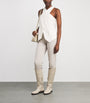 White Asymmetric Tie Waistcoat