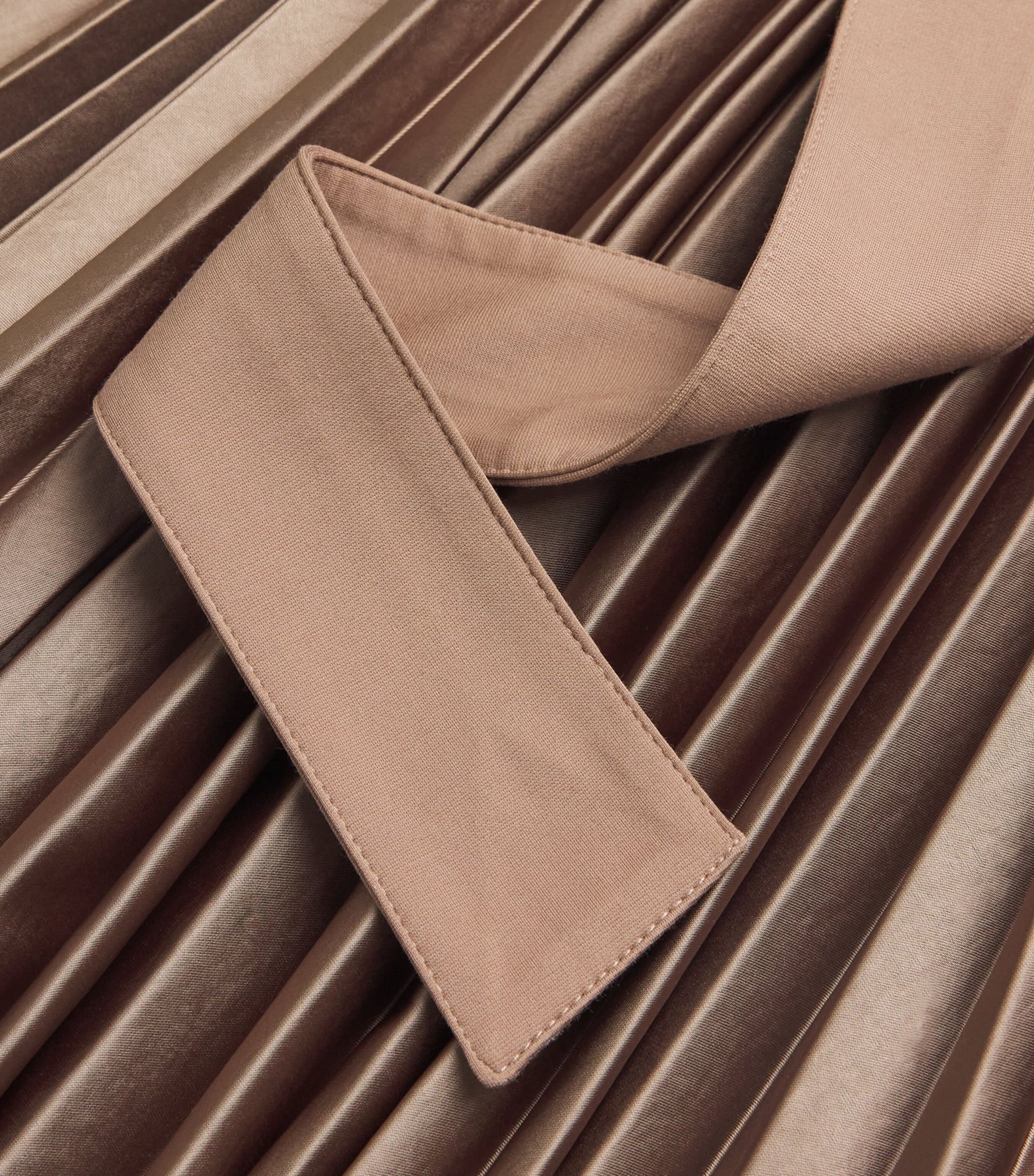 Weekend Max Mara Brown Jersey Pleated Midi Dress