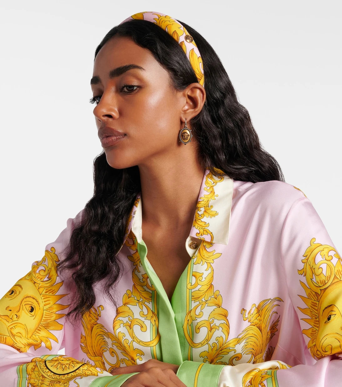Versace - Printed silk headband