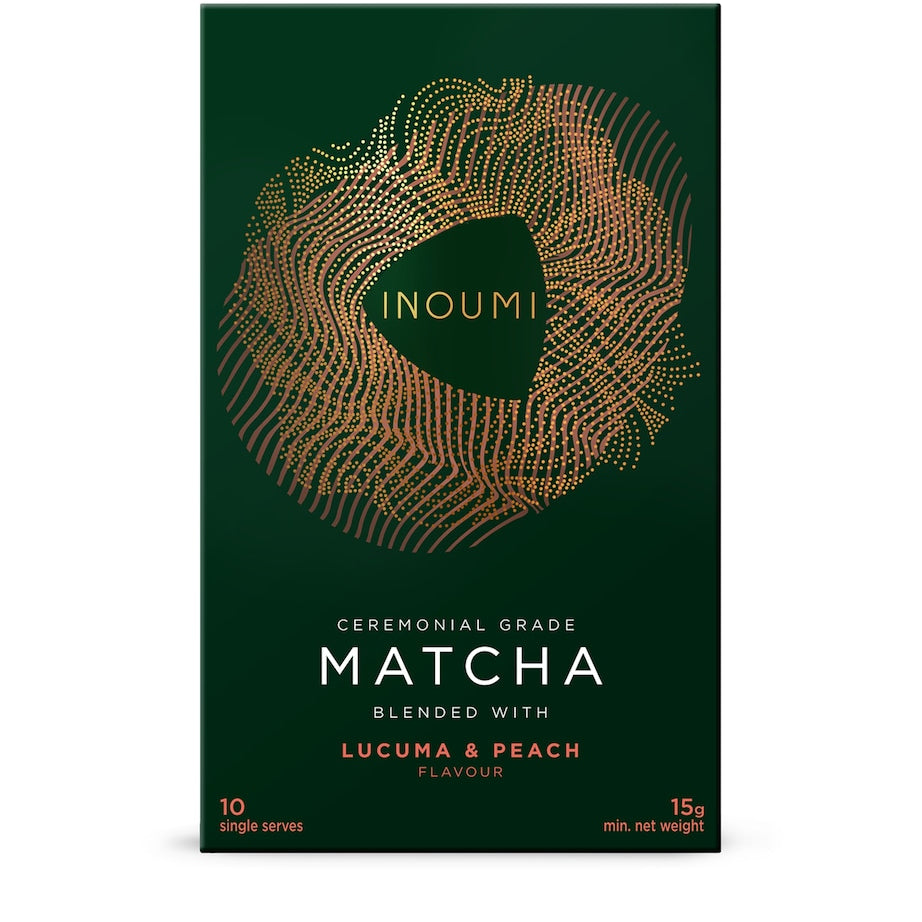 INOUMI Ceremonial Grade Lucuma & Peach Matcha Sachets (Pack of 10)