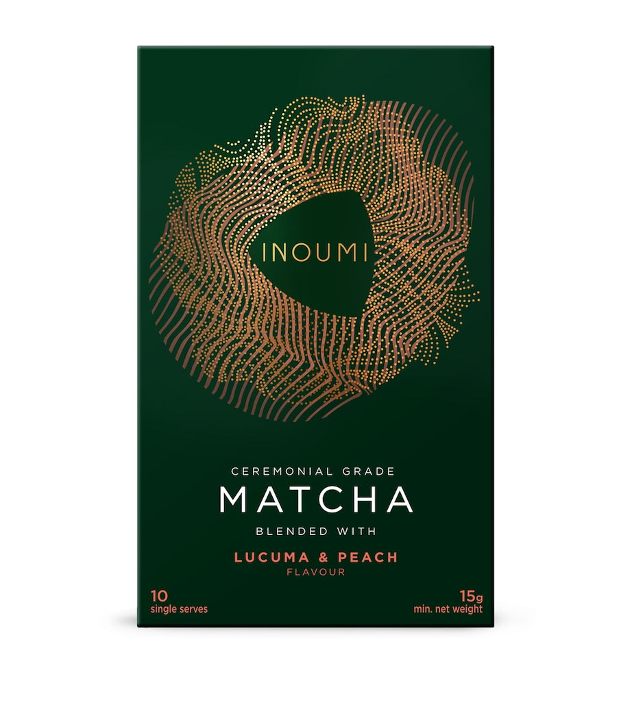 INOUMI Ceremonial Grade Lucuma & Peach Matcha Sachets (Pack of 10)