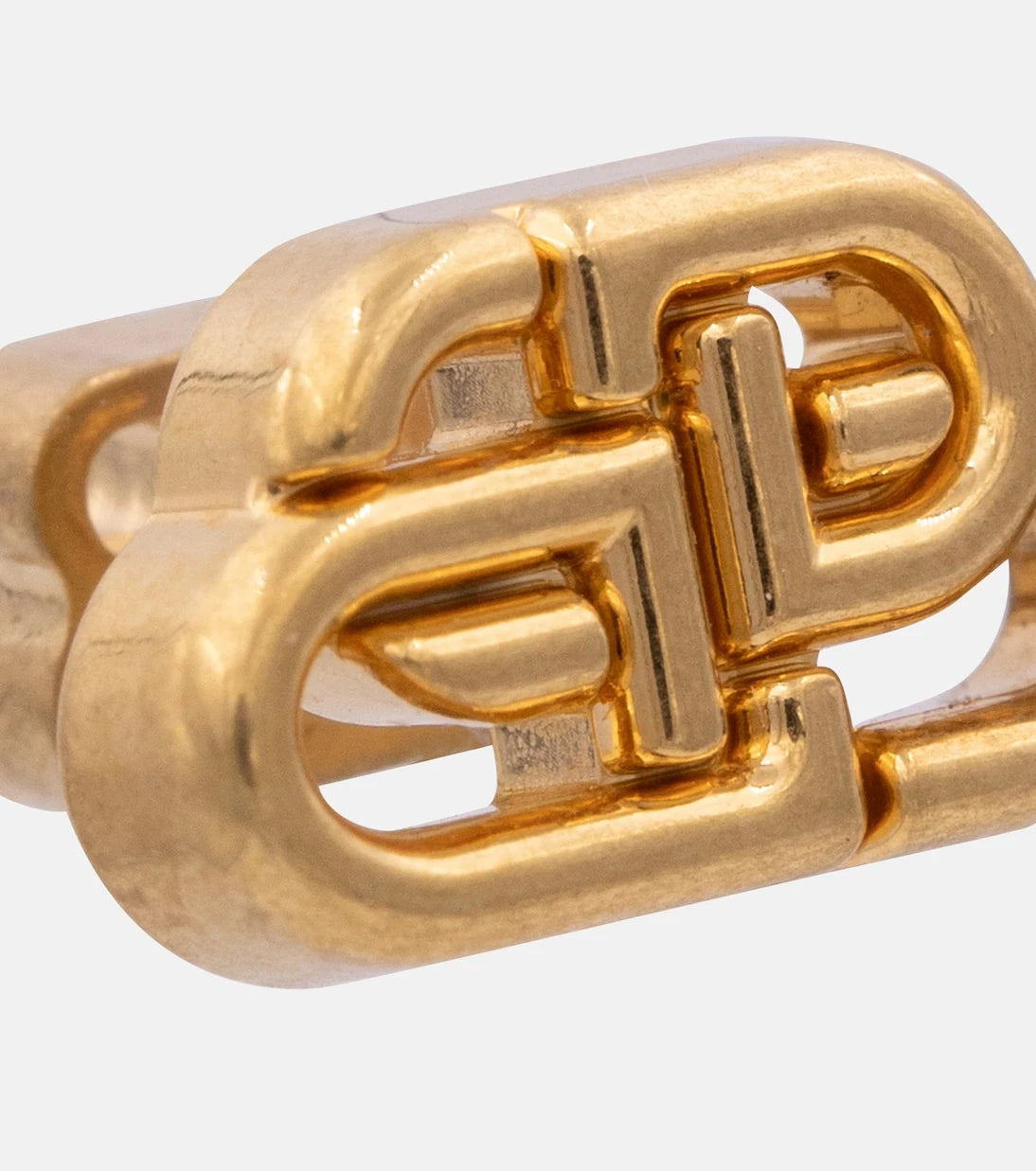Balenciaga - BB XS gold-plated stud earrings