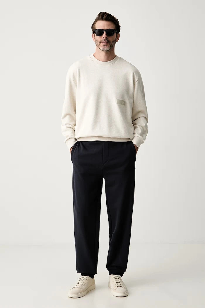 BOSS Green Erkek Pamuklu Sweatshirt SW_Crewneck
