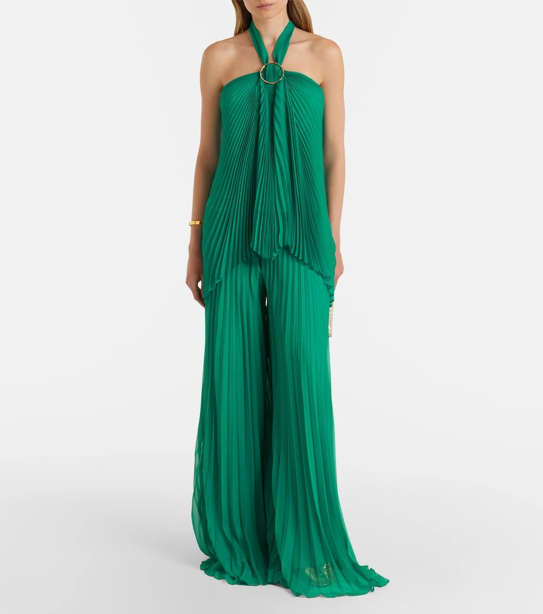 Max Mara - بنطال غريمبو بليسيه بأرجل واسعة