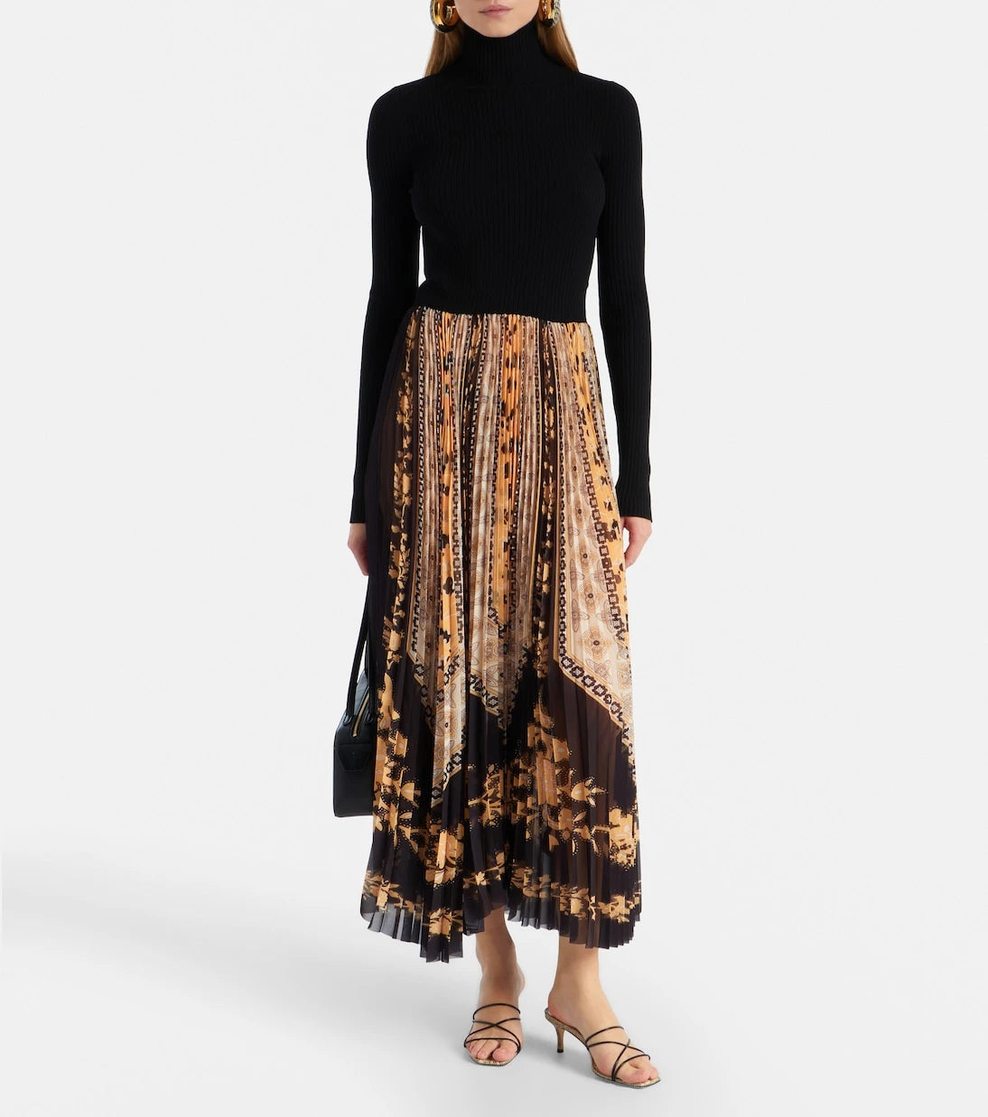 La DoubleJ - Moondance plissé satin midi dress