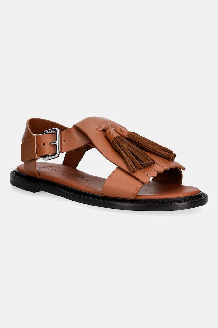 Weekend Max Mara сандали дамски от кожа Wkaarte