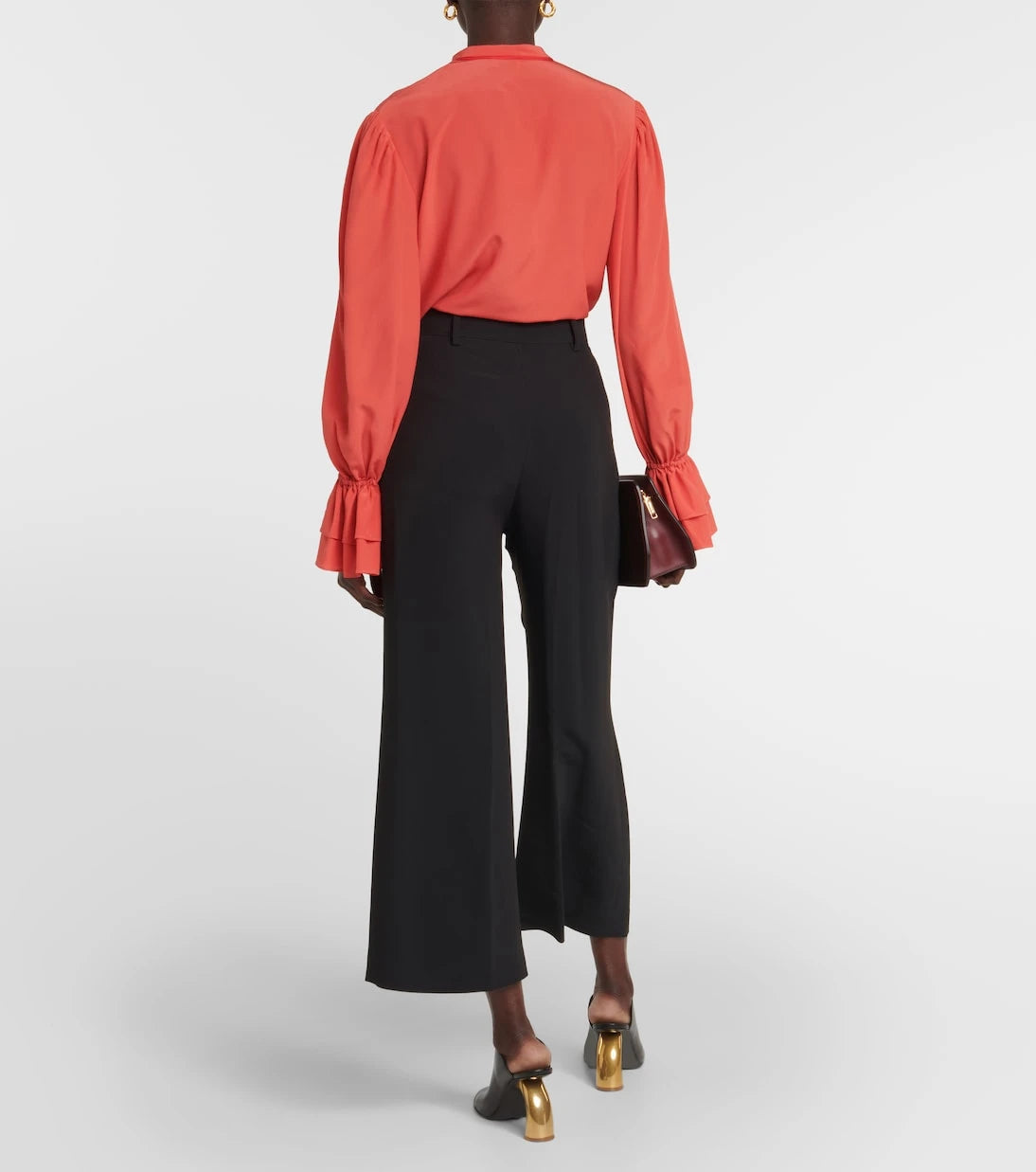Etro - بنطلون بقصة أرجل واسعة وخصر عالٍ