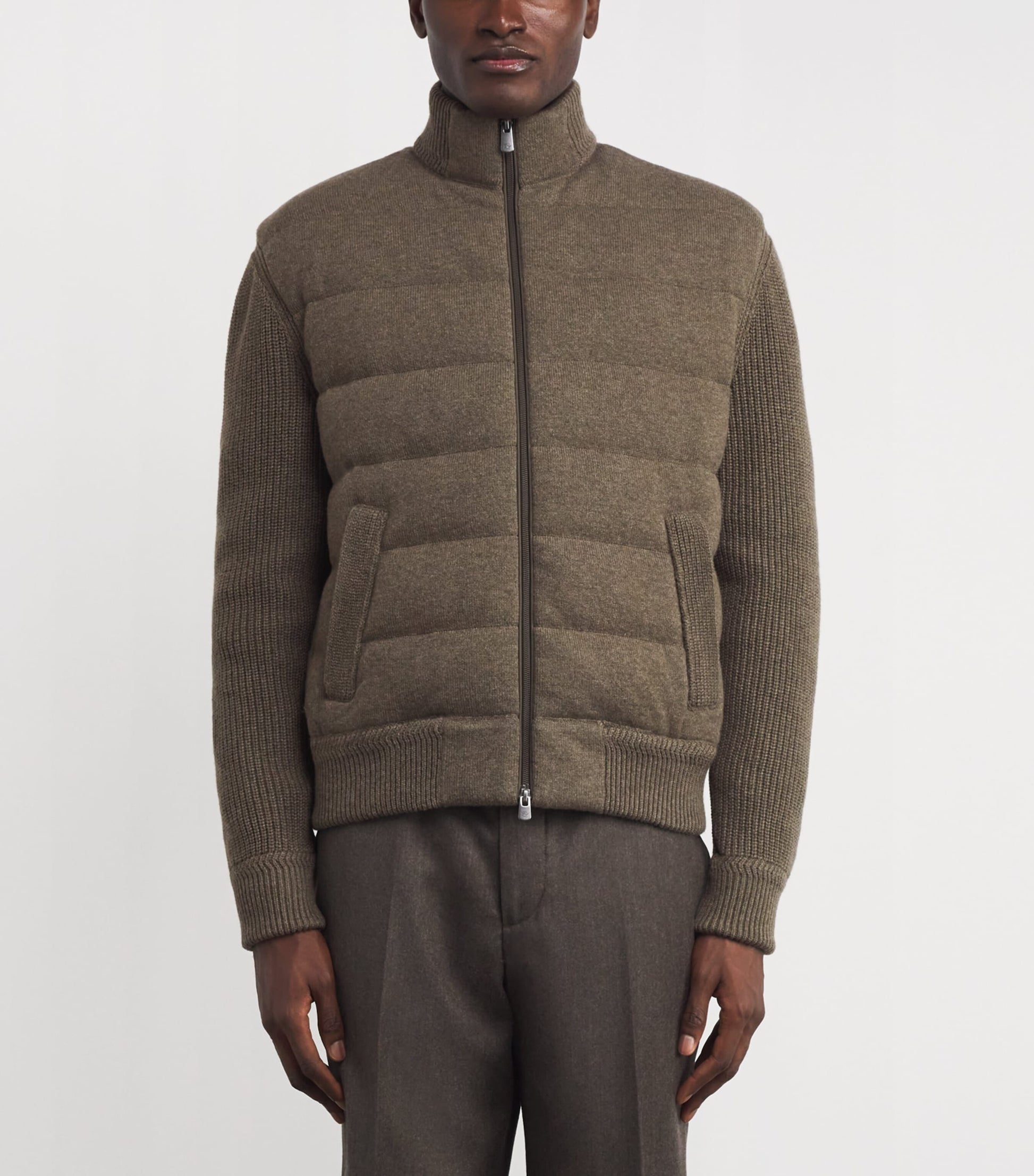 Green Cashmere Down Jacket