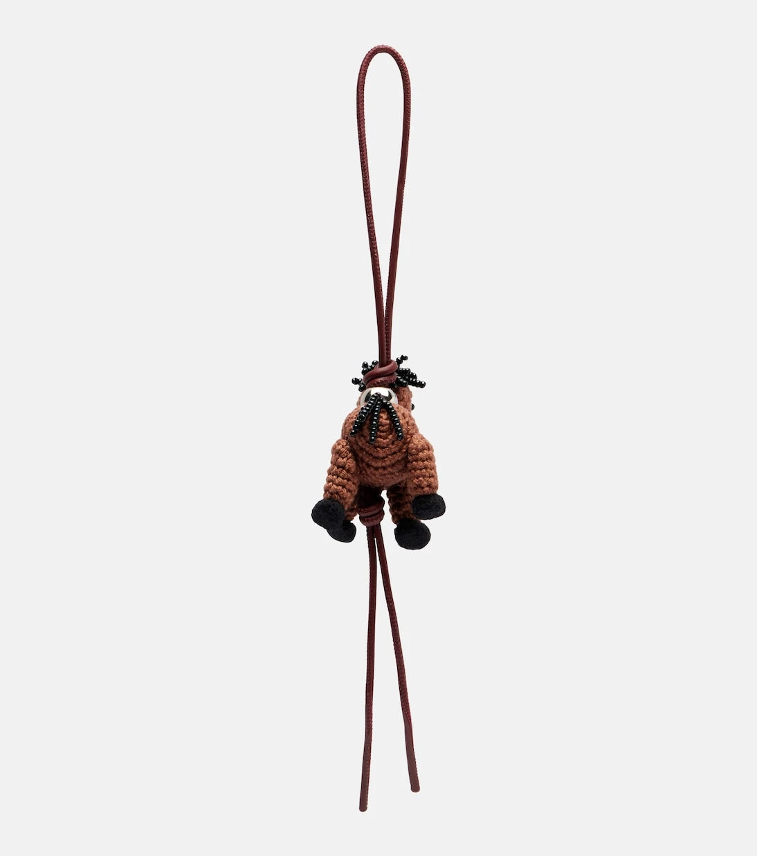 Loewe - Horse beaded leather-trimmed wool bag charm
