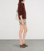 Burgundy Cashmere EKD-Embroidered Cardigan