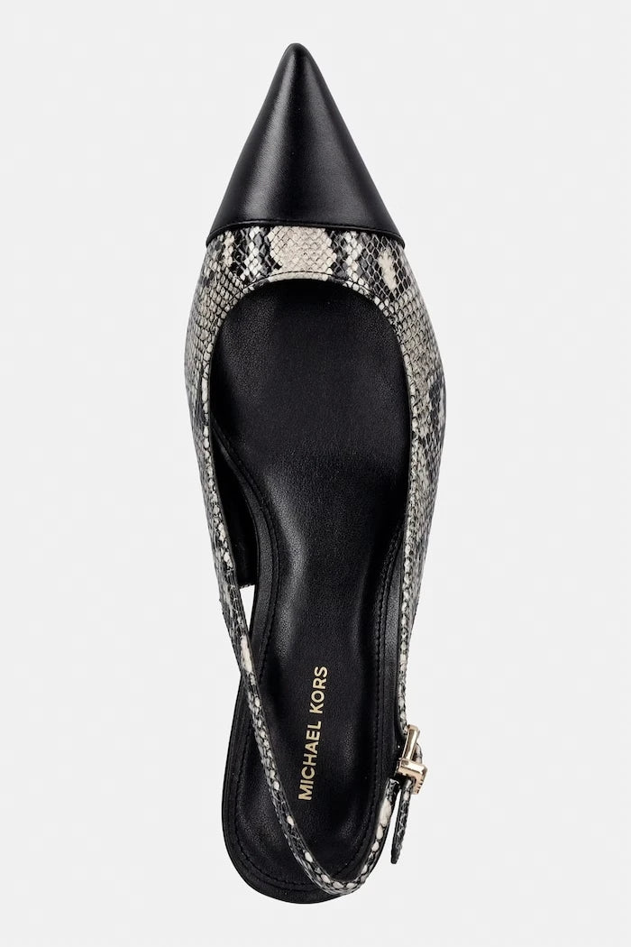 MICHAEL Michael Kors обувки с ток от кожа Amara Toe Cap Sling Pump