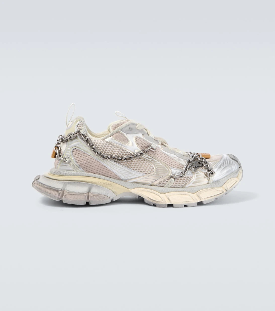 Balenciaga - حذاء سنيكرز 3XL شبكي بتفاصيل سلسلة