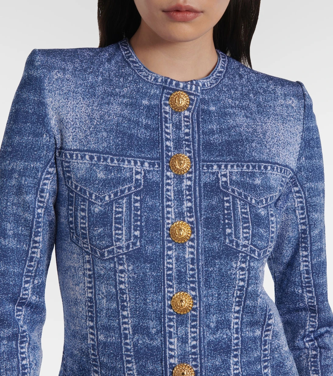 Balmain - Trompe l'oeil jacquard cardigan