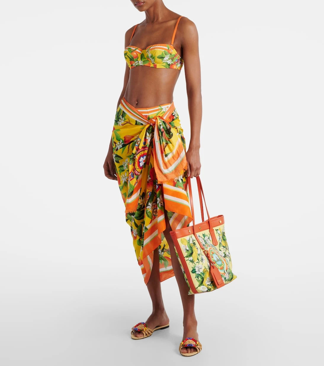 Dolce&Gabbana - Taormina Large printed canvas shopper