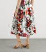 Dolce & Gabbana Multi Cotton Floral Print Midi Dress