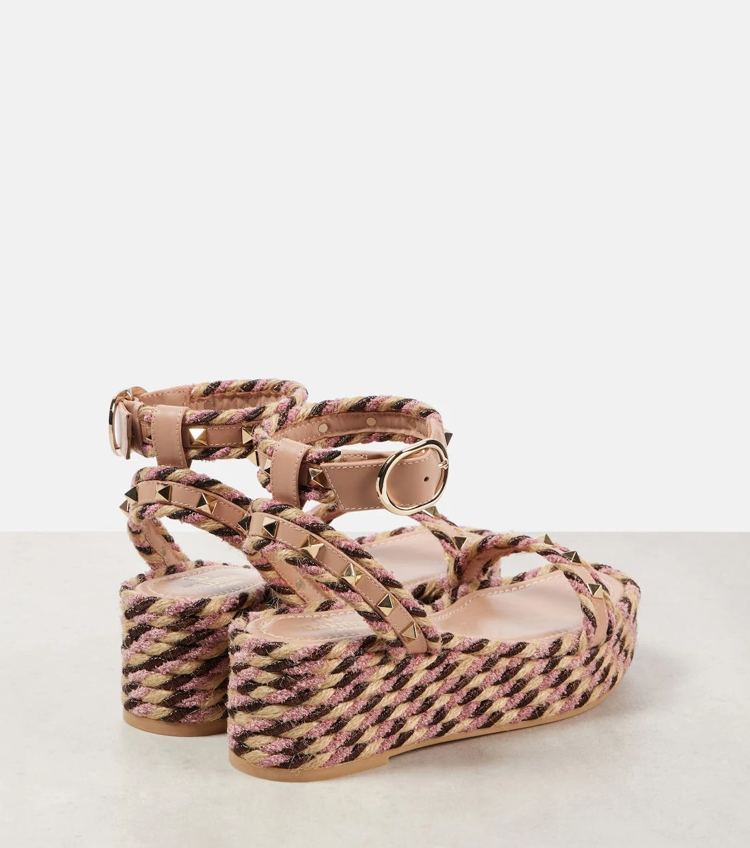Valentino Garavani - Rockstud Torchon espadrille sandals