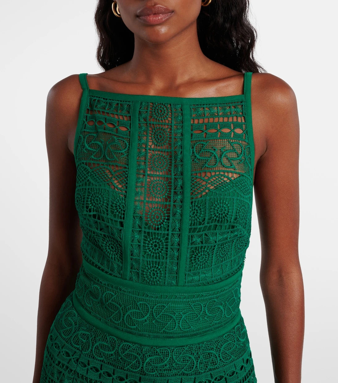 Elie Saab - Macramé midi dress