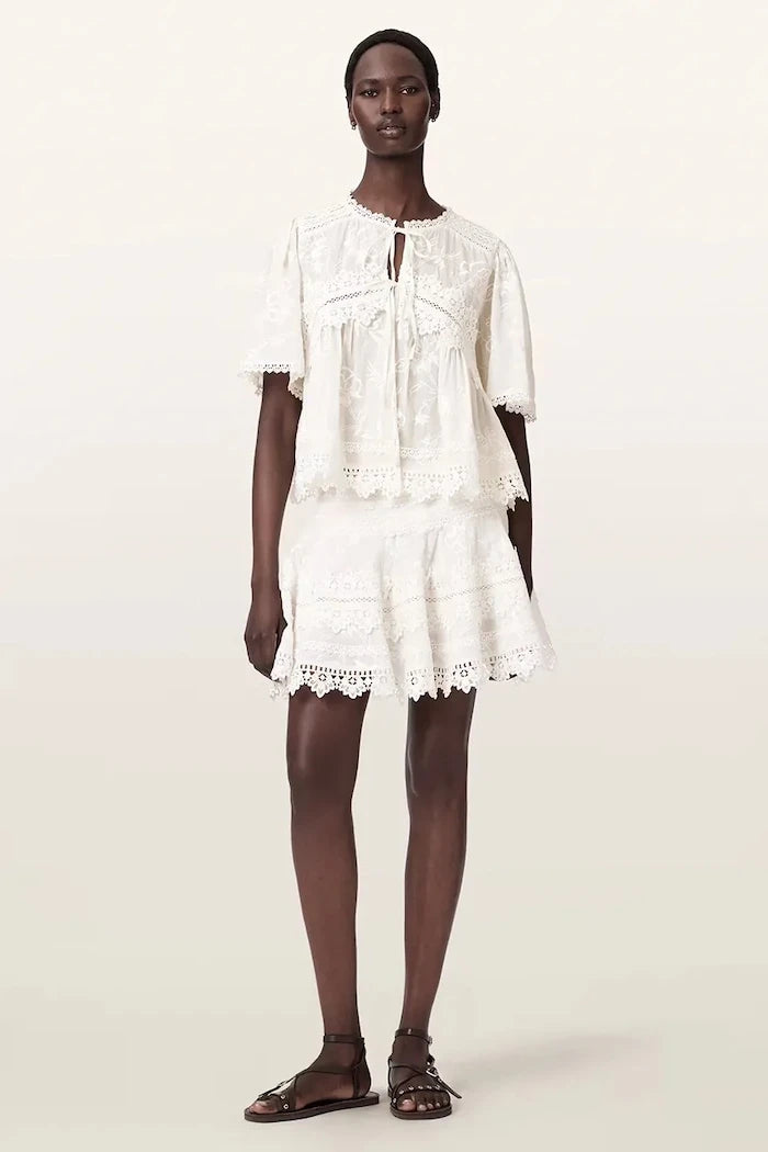 AllSaints pamuklu kadın bluz LILLITH