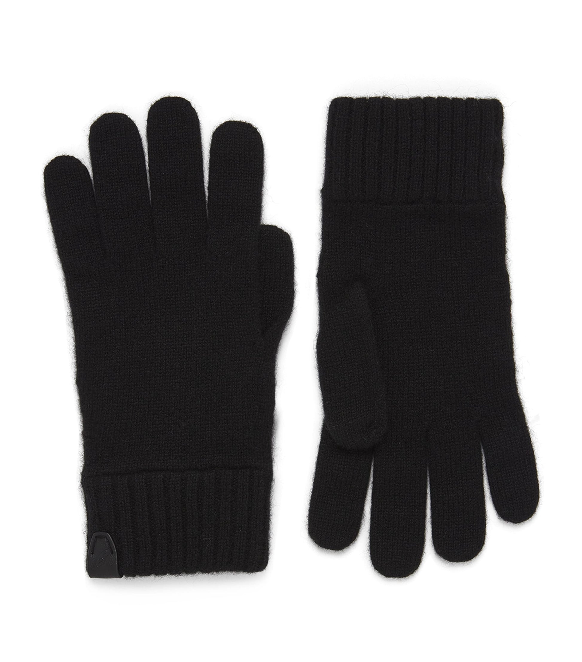 Cashmere Leather-Detail Gloves