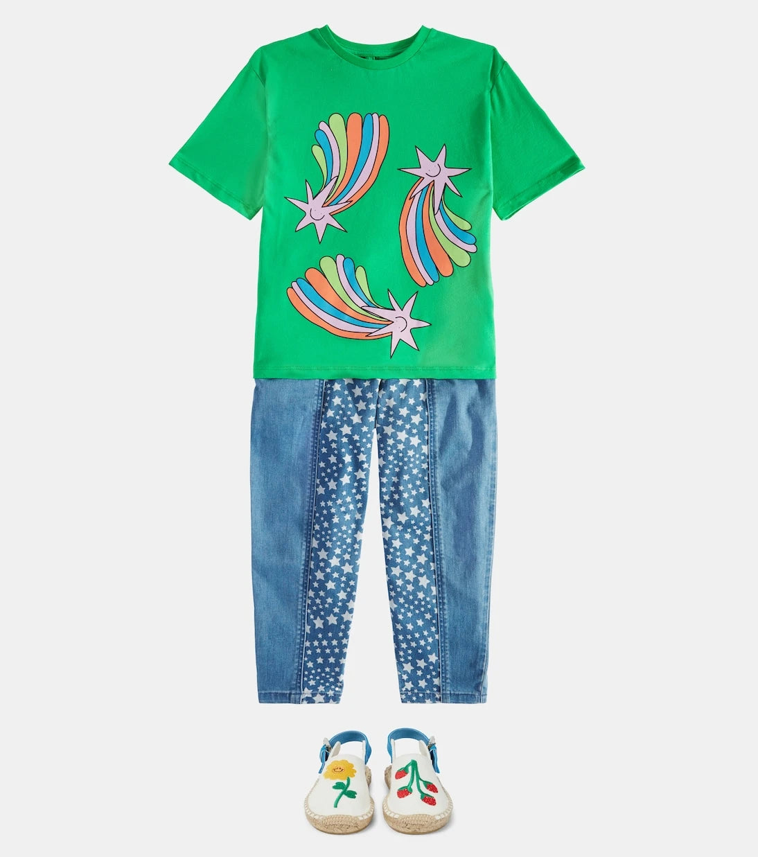 Stella McCartney Kids - بنطال جينز مطبوع