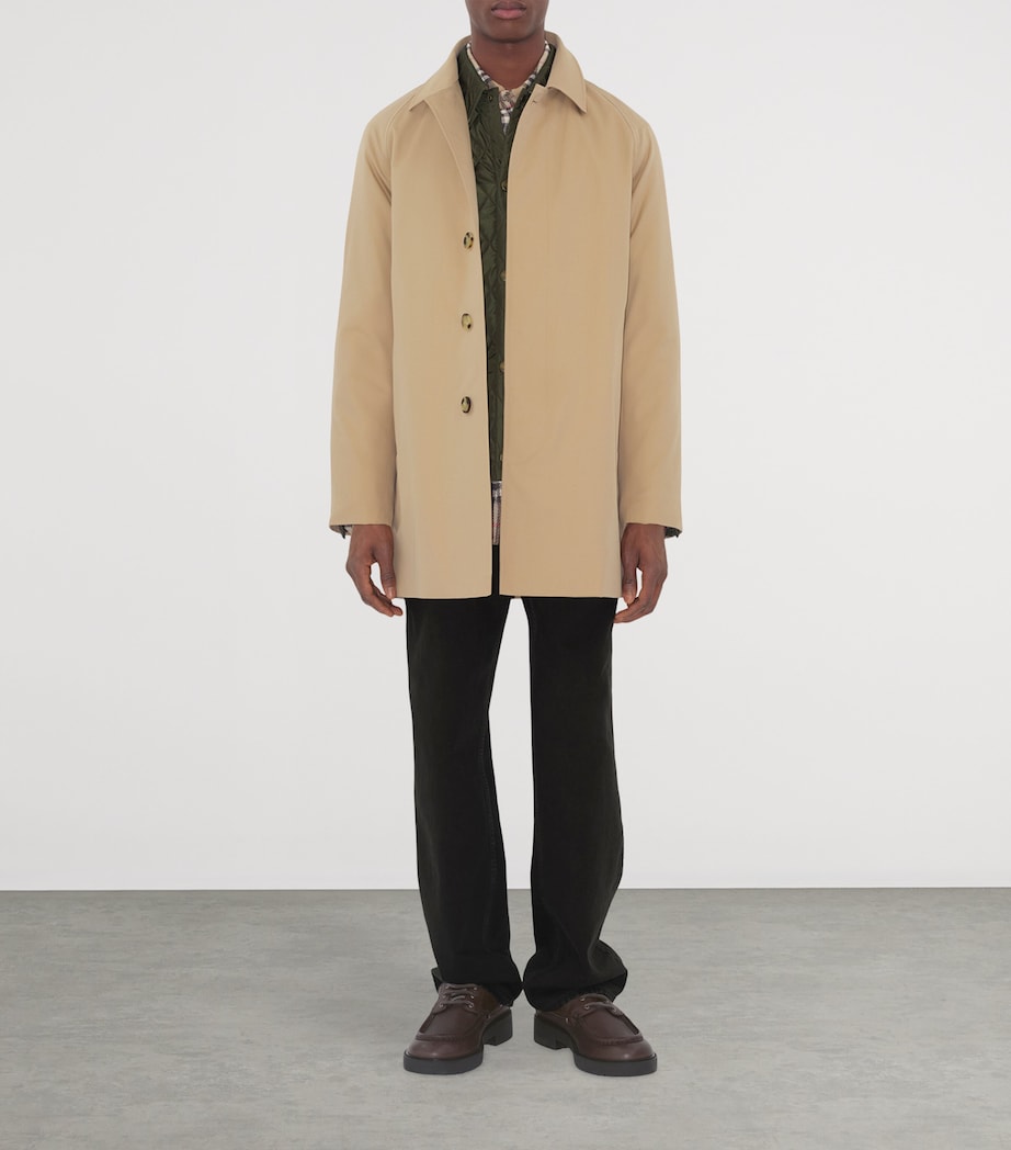 Burberry Yellow Cotton Camden Heritage Short Car Coat