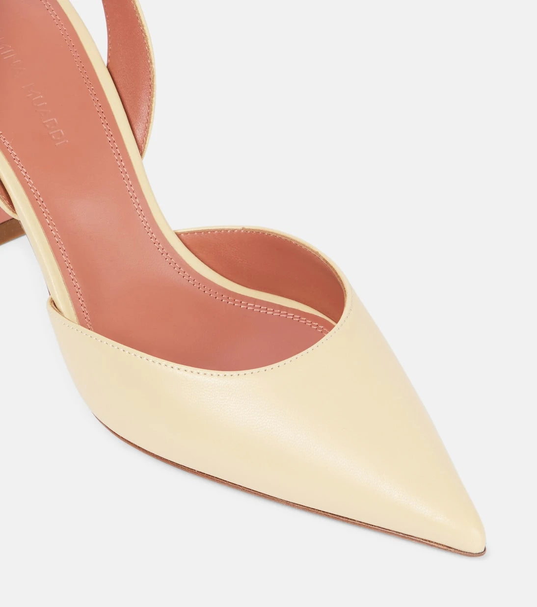 Amina Muaddi - Holli 70 leather slingback pumps