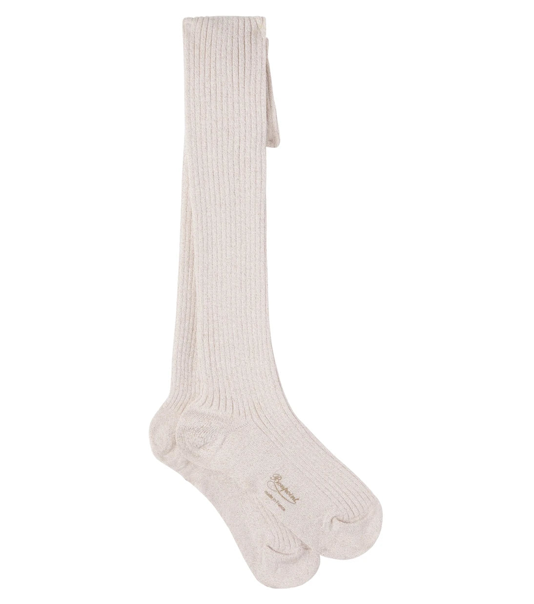 Bonpoint - Cotton-blend lamé knee-high tights