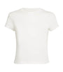 Skims White Cotton-Blend Shrunken T-Shirt