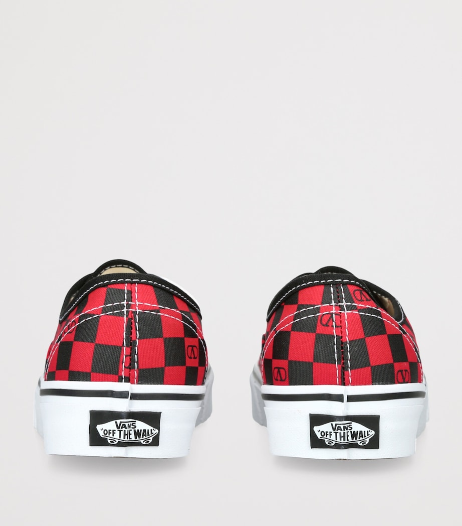 Valentino Garavani Red x Vans Canvas Checkerboard Sneakers