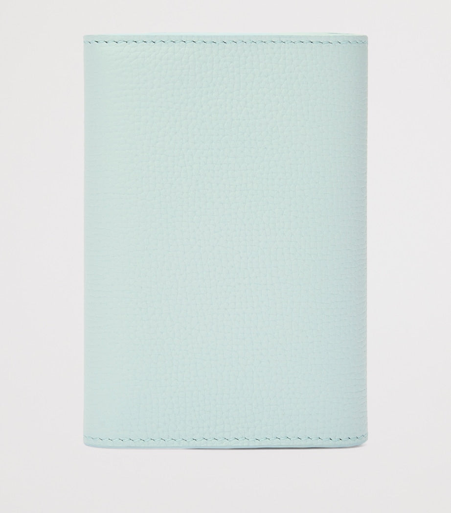 Blue Small Leather Anagram Wallet