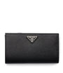 Prada Black Large Saffiano Leather Wallet