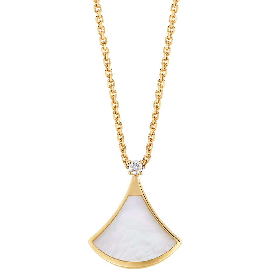 Yellow Gold, Diamond and Mother-of-Pearl Divas' Dream Necklace