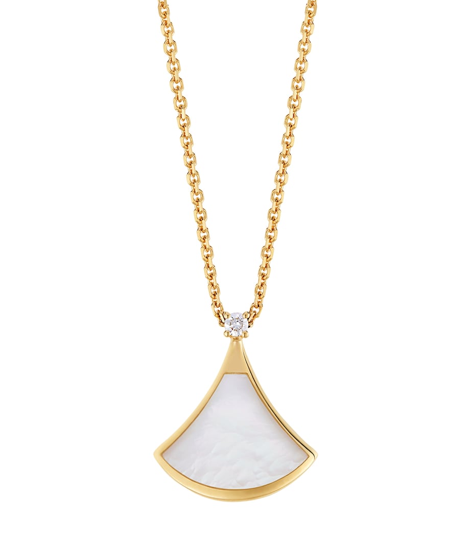 Yellow Gold, Diamond and Mother-of-Pearl Divas' Dream Necklace