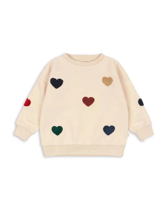 Konges Sløjd çocuklar için pamuklu bol sweatshirt LOU TERRY SWEAT SHIRT OCS